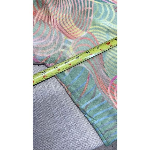 Paolo Zodesco Women's Wavy Pattern Short Sleeve Multicolor Casual Tee Size L - Picture 11 of 11